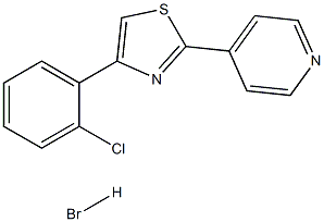 4-(2-chlorophenyl)-2-(4-pyridyl)-1,3-thiazole hydrobromide Struktur