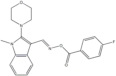 3-({[(4-fluorobenzoyl)oxy]imino}methyl)-1-methyl-2-morpholino-1H-indole Struktur