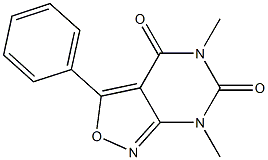 5,7-dimethyl-3-phenyl-4,5,6,7-tetrahydroisoxazolo[3,4-d]pyrimidine-4,6-dion e Struktur