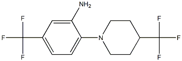 5-(trifluoromethyl)-2-[4-(trifluoromethyl)piperidino]aniline Struktur