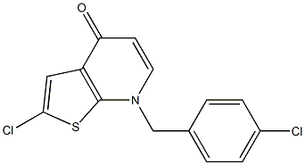 2-chloro-7-(4-chlorobenzyl)thieno[2,3-b]pyridin-4(7H)-one Struktur