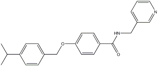 4-[(4-isopropylbenzyl)oxy]-N-(3-pyridinylmethyl)benzenecarboxamide Struktur