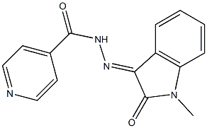 N'-(1-methyl-2-oxo-1,2-dihydro-3H-indol-3-yliden)isonicotinohydrazide Struktur