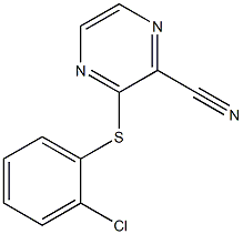 3-[(2-chlorophenyl)sulfanyl]-2-pyrazinecarbonitrile Struktur