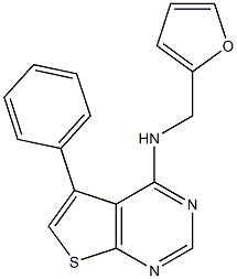 N4-(2-furylmethyl)-5-phenylthieno[2,3-d]pyrimidin-4-amine Struktur