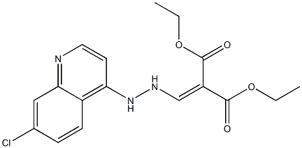 diethyl 2-{[2-(7-chloro-4-quinolyl)hydrazino]methylidene}malonate Struktur