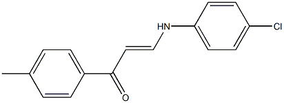 3-(4-chloroanilino)-1-(4-methylphenyl)prop-2-en-1-one Struktur