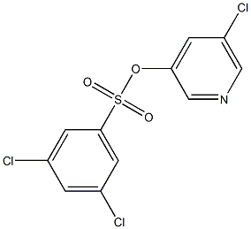 5-chloro-3-pyridyl 3,5-dichlorobenzene-1-sulfonate Struktur