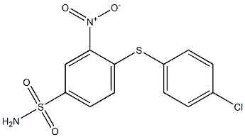 4-[(4-chlorophenyl)thio]-3-nitrobenzene-1-sulfonamide Struktur