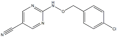 2-{[(4-chlorobenzyl)oxy]amino}-5-pyrimidinecarbonitrile Struktur