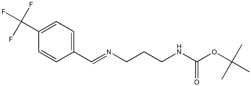 tert-butyl N-(3-{[4-(trifluoromethyl)benzylidene]amino}propyl)carbamate Struktur