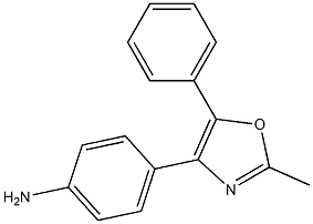 4-(2-methyl-5-phenyl-1,3-oxazol-4-yl)aniline Struktur