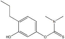 3-hydroxy-4-propylphenyl (dimethylamino)methanethioate Struktur