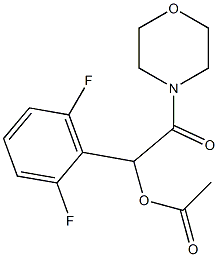 1-(2,6-difluorophenyl)-2-morpholino-2-oxoethyl acetate Struktur