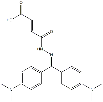 4-(2-{di[4-(dimethylamino)phenyl]methylidene}hydrazino)-4-oxobut-2-enoic acid Struktur