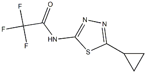 N1-(5-cyclopropyl-1,3,4-thiadiazol-2-yl)-2,2,2-trifluoroacetamide Struktur