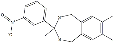 3,7,8-trimethyl-3-(3-nitrophenyl)-1,5-dihydro-2,4-benzodithiepine Struktur