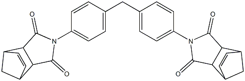 4-{4-[4-(3,5-dioxo-4-azatricyclo[5.2.1.0~2,6~]dec-8-en-4-yl)benzyl]phenyl}-4-azatricyclo[5.2.1.0~2,6~]dec-8-ene-3,5-dione Struktur