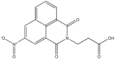 3-(5-nitro-1,3-dioxo-2,3-dihydro-1H-benzo[de]isoquinolin-2-yl)propanoic acid Struktur