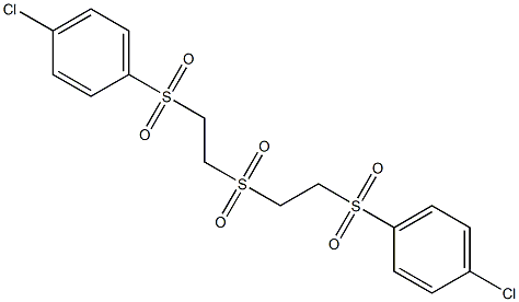 1-chloro-4-{[2-({2-[(4-chlorophenyl)sulfonyl]ethyl}sulfonyl)ethyl]sulfonyl}benzene Struktur