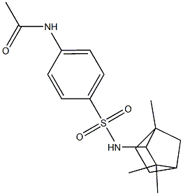 N1-(4-{[(1,3,3-trimethylbicyclo[2.2.1]hept-2-yl)amino]sulfonyl}phenyl)acetamide Struktur