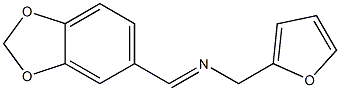 N-(1,3-benzodioxol-5-ylmethylidene)-N-(2-furylmethyl)amine Struktur