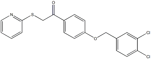 1-{4-[(3,4-dichlorobenzyl)oxy]phenyl}-2-(2-pyridylthio)ethan-1-one Struktur