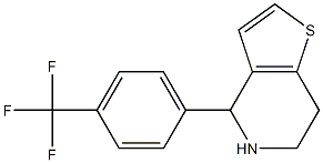 4-[4-(trifluoromethyl)phenyl]-4,5,6,7-tetrahydrothieno[3,2-c]pyridine Struktur