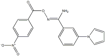 O1-(4-nitrobenzoyl)-3-(1H-pyrrol-1-yl)benzene-1-carbohydroximamide Struktur