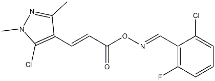 5-chloro-4-[3-({[(2-chloro-6-fluorophenyl)methylene]amino}oxy)-3-oxoprop-1-enyl]-1,3-dimethyl-1H-pyrazole Struktur