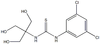 N-(3,5-dichlorophenyl)-N'-[2-hydroxy-1,1-di(hydroxymethyl)ethyl]thiourea Struktur