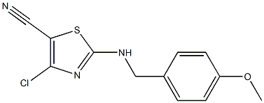 4-chloro-2-[(4-methoxybenzyl)amino]-1,3-thiazole-5-carbonitrile Struktur