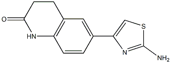 6-(2-amino-1,3-thiazol-4-yl)-1,2,3,4-tetrahydroquinolin-2-one Struktur