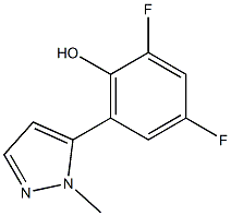 2,4-difluoro-6-(1-methyl-1H-pyrazol-5-yl)phenol Struktur