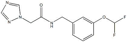 N-[3-(difluoromethoxy)benzyl]-2-(1H-1,2,4-triazol-1-yl)acetamide Struktur