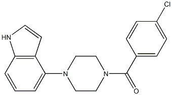 (4-chlorophenyl)[4-(1H-indol-4-yl)piperazino]methanone Struktur