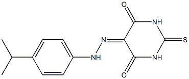 5-[2-(4-isopropylphenyl)hydrazono]-2-thioxohexahydropyrimidine-4,6-dione Struktur