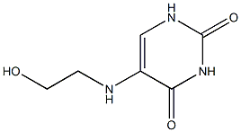 5-[(2-hydroxyethyl)amino]-1,2,3,4-tetrahydropyrimidine-2,4-dione Struktur