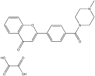 2-{4-[(4-methylpiperazino)carbonyl]phenyl}-4H-chromen-4-one oxalate Struktur