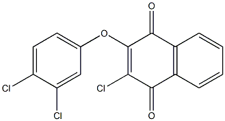 2-chloro-3-(3,4-dichlorophenoxy)-1,4-dihydronaphthalene-1,4-dione Struktur