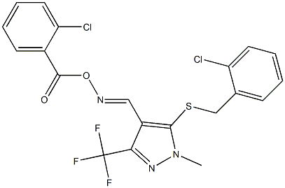 4-({[(2-chlorobenzoyl)oxy]imino}methyl)-5-[(2-chlorobenzyl)sulfanyl]-1-methyl-3-(trifluoromethyl)-1H-pyrazole Struktur