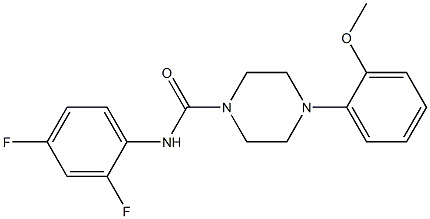 N1-(2,4-difluorophenyl)-4-(2-methoxyphenyl)piperazine-1-carboxamide Struktur