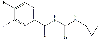 N-(3-chloro-4-fluorobenzoyl)-N'-cyclopropylurea Struktur