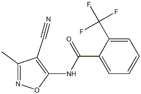 N-(4-cyano-3-methyl-5-isoxazolyl)-2-(trifluoromethyl)benzenecarboxamide Struktur