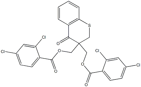 (3-{[(2,4-dichlorobenzoyl)oxy]methyl}-4-oxo-3,4-dihydro-2H-thiochromen-3-yl)methyl 2,4-dichlorobenzenecarboxylate Struktur