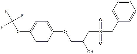 1-(benzylsulfonyl)-3-[4-(trifluoromethoxy)phenoxy]propan-2-ol Struktur