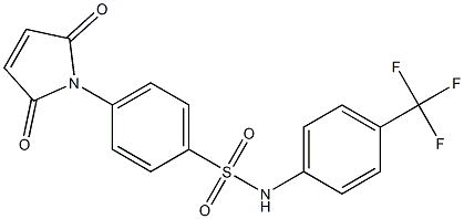 N1-[4-(trifluoromethyl)phenyl]-4-(2,5-dioxo-2,5-dihydro-1H-pyrrol-1-yl)benzene-1-sulfonamide Struktur