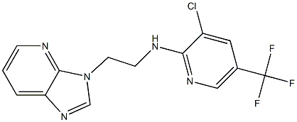 3-chloro-N-[2-(3H-imidazo[4,5-b]pyridin-3-yl)ethyl]-5-(trifluoromethyl)-2-pyridinamine Struktur