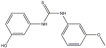 N-(3-hydroxyphenyl)-N'-(3-methoxyphenyl)thiourea Struktur