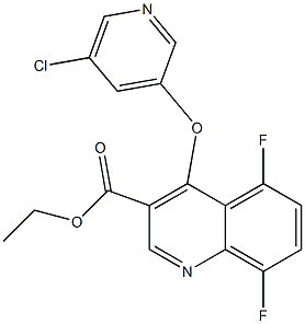 ethyl 4-[(5-chloro-3-pyridyl)oxy]-5,8-difluoroquinoline-3-carboxylate Struktur